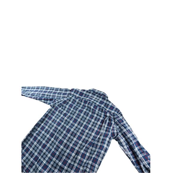 Duluth Trading Co Men's Blue Plaid Button Down Dress Shirt - Picture 6 of 6